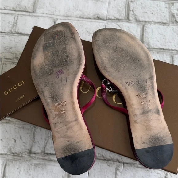 Gucci Rhinestone Thong Slippers - Picture 8 of 15